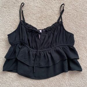 Wild Fable  Black Ruffled Women's Top